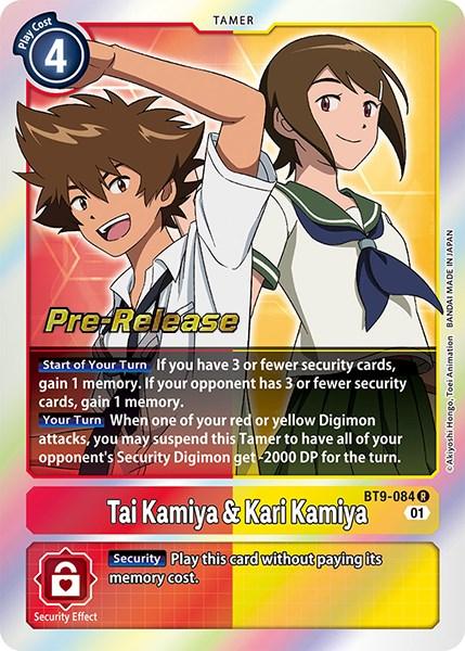 Tai Kamiya & Kari Kamiya [BT9-084] [X Record Pre-Release Promos] (ONLINE ORDER ONLY)