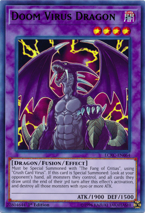 Doom Virus Dragon [LCKC-EN064] Ultra Rare (ONLINE ORDER ONLY)