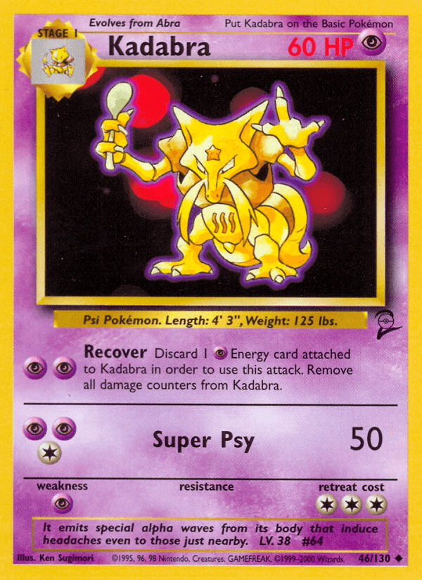 Kadabra (46/130) [Base Set 2] (Online Only)