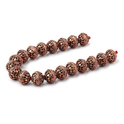 12mm Antiqued Copper Moroccan Round 8 inch 19 Beads (ONLINE ORDER ONLY)