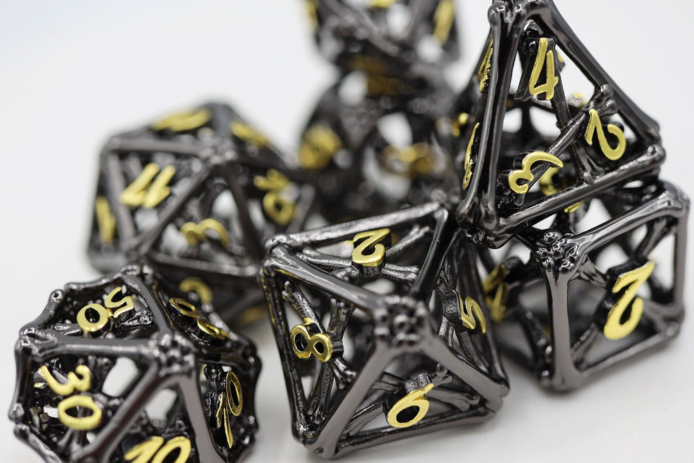 Night Bones - Hollow Metal Dice Set (ONLINE ORDER ONLY)