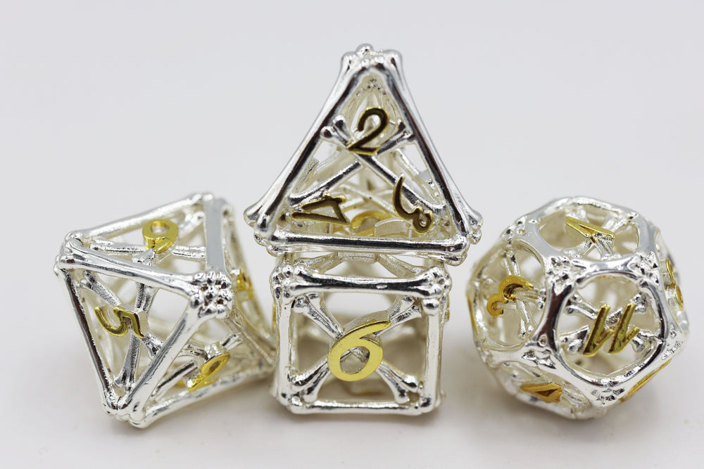 Holy Bones - Hollow Metal RPG Dice Set (ONLINE ORDER ONLY)
