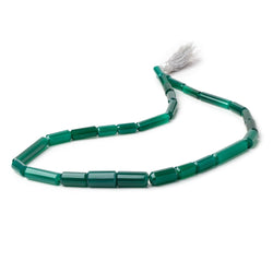 11x5-32x6mm Holiday Green Chalcedony Faceted Tube Beads 18 inch 28 pieces (ONLINE ORDER ONLY)