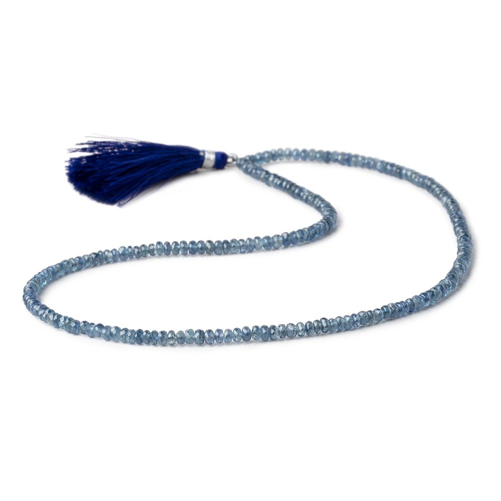 3.5mm Blue Sapphire Faceted Rondelle Beads 16 inch 203 pieces