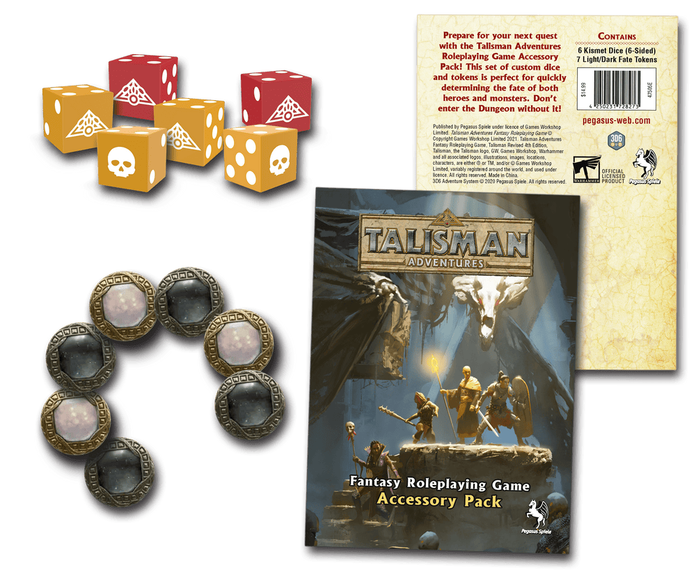 Talisman Adventures RPG: Accessory Pack (Dice & Tokens) (ONLINE ORDER ONLY)