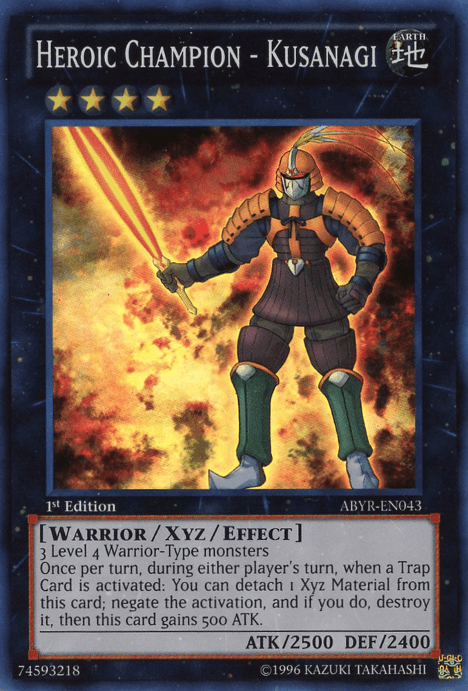 Heroic Champion - Kusanagi [ABYR-EN043] Super Rare (ONLINE ORDER ONLY)