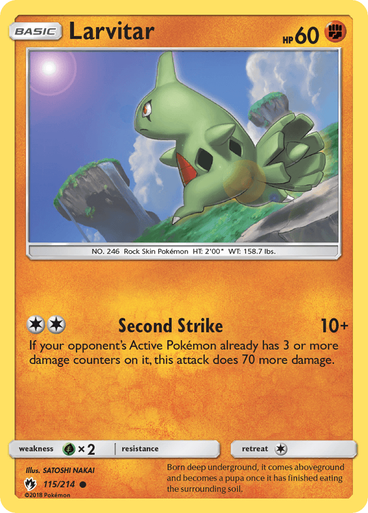 Larvitar (115/214) [Sun & Moon: Lost Thunder] (Online Only)