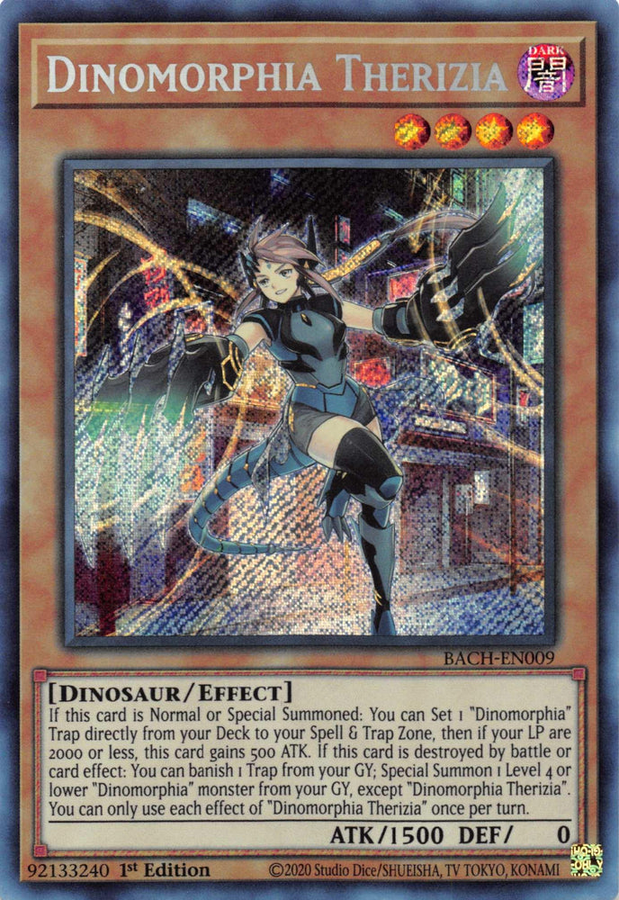 Dinomorphia Therizia [BACH-EN009] Secret Rare (ONLINE ORDER ONLY)
