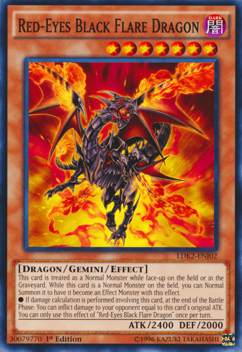 Red-Eyes Black Flare Dragon [LDK2-ENJ02] Common (ONLINE ORDER ONLY)