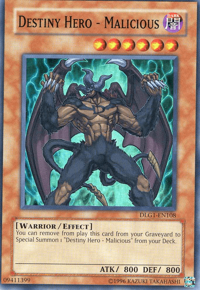 Destiny HERO - Malicious [DLG1-EN108] Super Rare (ONLINE ORDER ONLY)