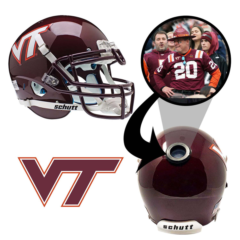 Virginia Tech Hokies College Football Collectible Mini Helmet - Picture Inside - FANZ Collectibles (Online Order Only) (ONLINE ORDER ONLY)