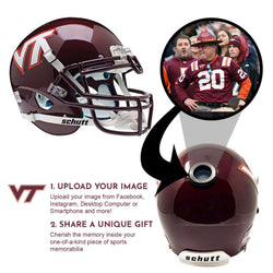 Virginia Tech Hokies College Football Collectible Mini Helmet - Picture Inside - FANZ Collectibles (Online Order Only) (ONLINE ORDER ONLY)