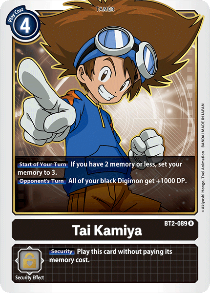 Tai Kamiya [BT2-089] [Release Special Booster Ver.1.0] (ONLINE ORDER ONLY)