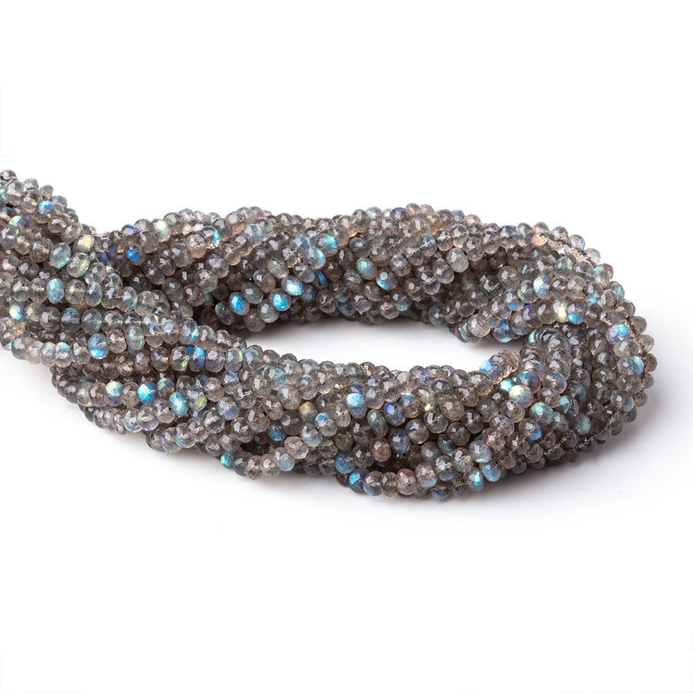 4.3mm Labradorite Micro Faceted Rondelle Beads 14 inch 110 pieces AAA (ONLINE ORDER ONLY)