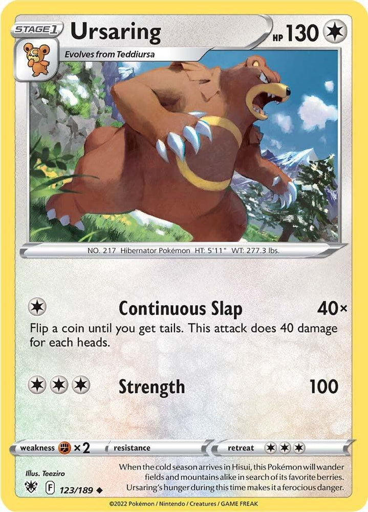 Ursaring (123/189) [Sword & Shield: Astral Radiance] (Online Only)