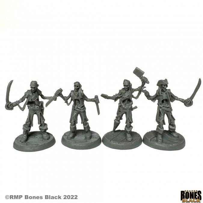 Reaper Bones Black: Skeletal Boarding Party (4) (ONLINE ORDER ONLY)