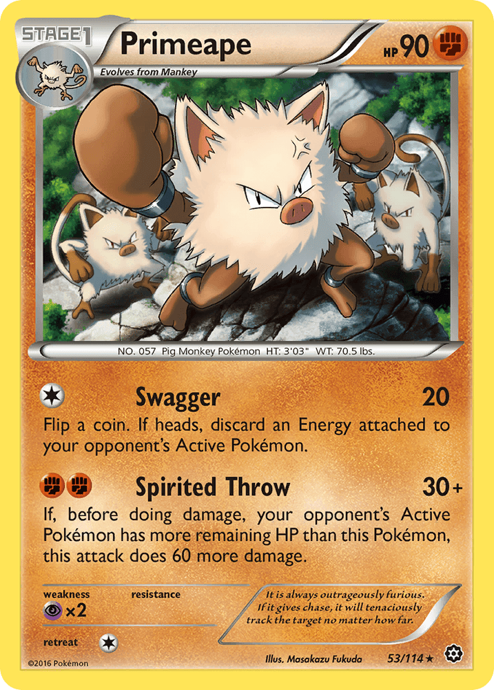 Primeape (53/114) [XY: Steam Siege] (Online Only)