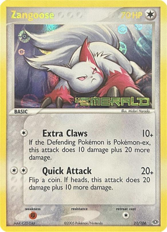 Zangoose (21/106) (Stamped) [EX: Emerald] (Online Only)
