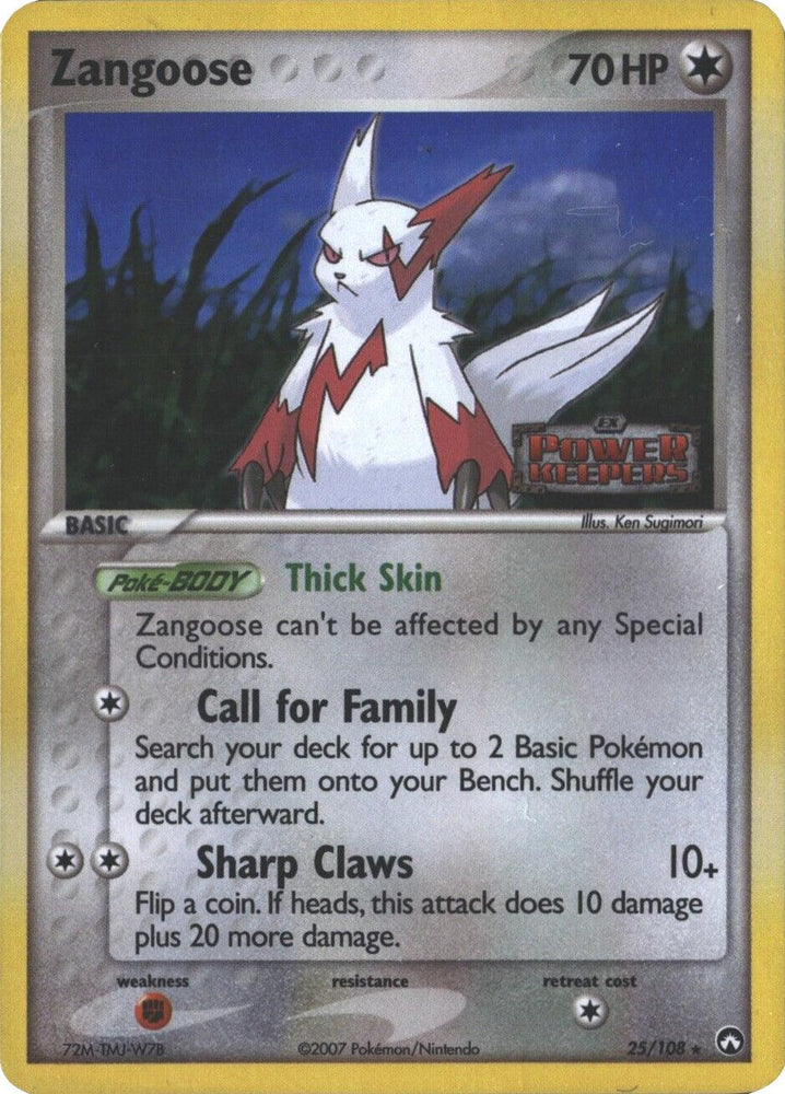 Zangoose (25/108) (Stamped) [EX: Power Keepers] (Online Only)