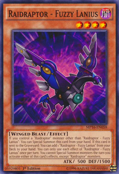 Raidraptor - Fuzzy Lanius [MP16-EN058] Common (ONLINE ORDER ONLY)