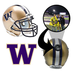 Washington Huskies College Football Collectible Mini Helmet - Picture Inside - FANZ Collectibles (Online Order Only) (ONLINE ORDER ONLY)