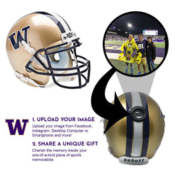 Washington Huskies College Football Collectible Mini Helmet - Picture Inside - FANZ Collectibles (Online Order Only) (ONLINE ORDER ONLY)