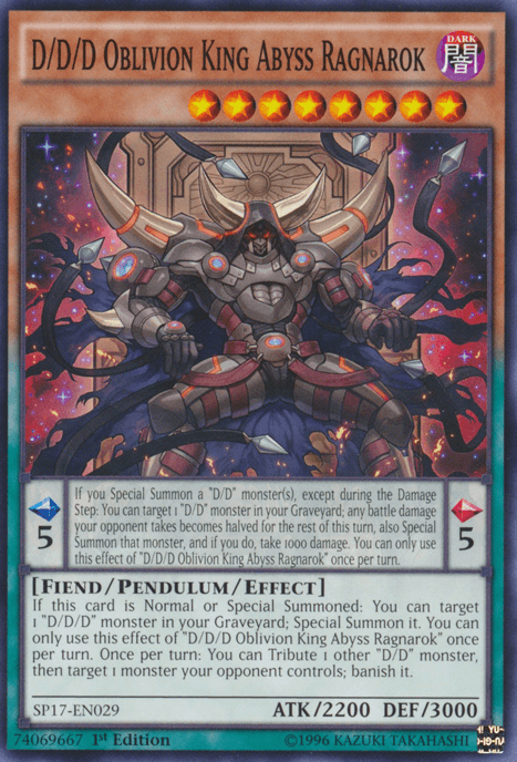 D/D/D Oblivion King Abyss Ragnarok [SP17-EN029] Common (ONLINE ORDER ONLY)