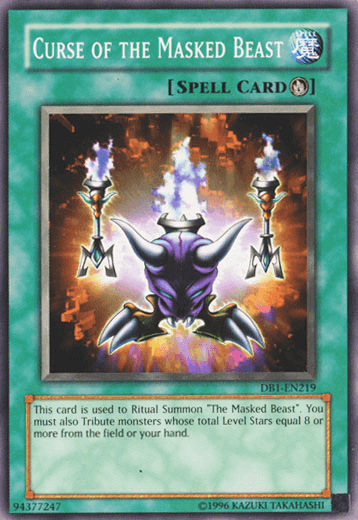 Curse of the Masked Beast [DB1-EN219] Common (ONLINE ORDER ONLY)