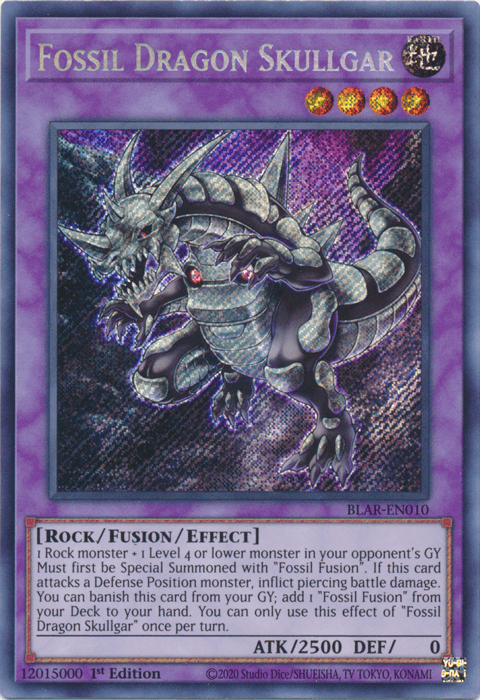 Fossil Dragon Skullgar [BLAR-EN010] Secret Rare (ONLINE ORDER ONLY)