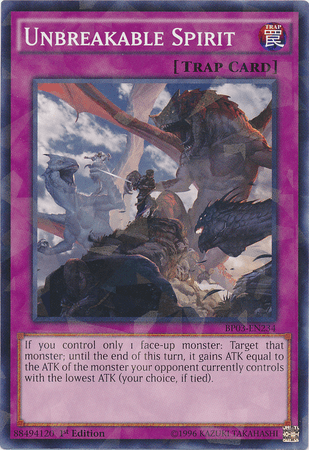Unbreakable Spirit [BP03-EN234] Shatterfoil Rare (ONLINE ORDER ONLY)