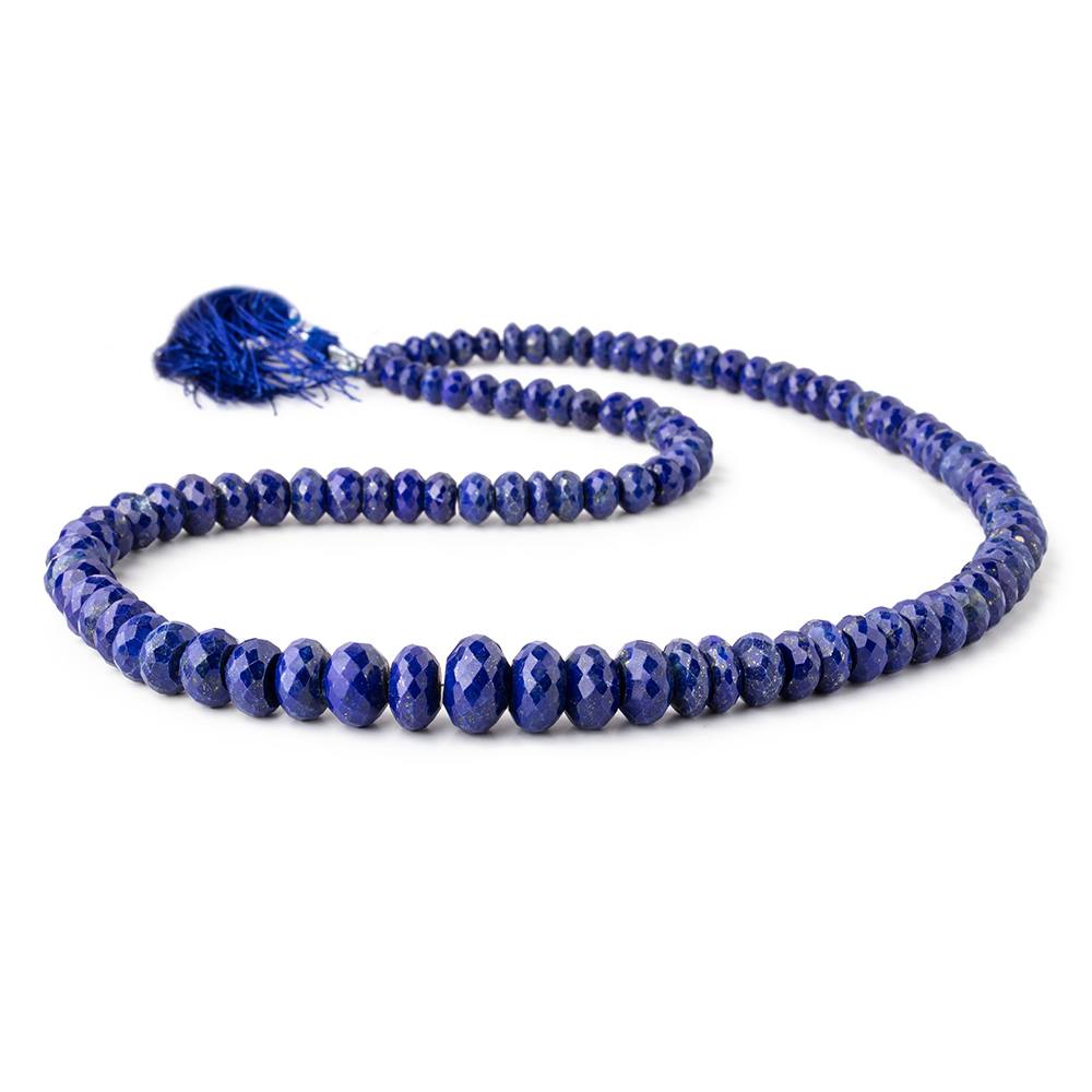4.5-11.5mm Lapis Lazuli Faceted Rondelle Beads 16.5 inch 98 pieces