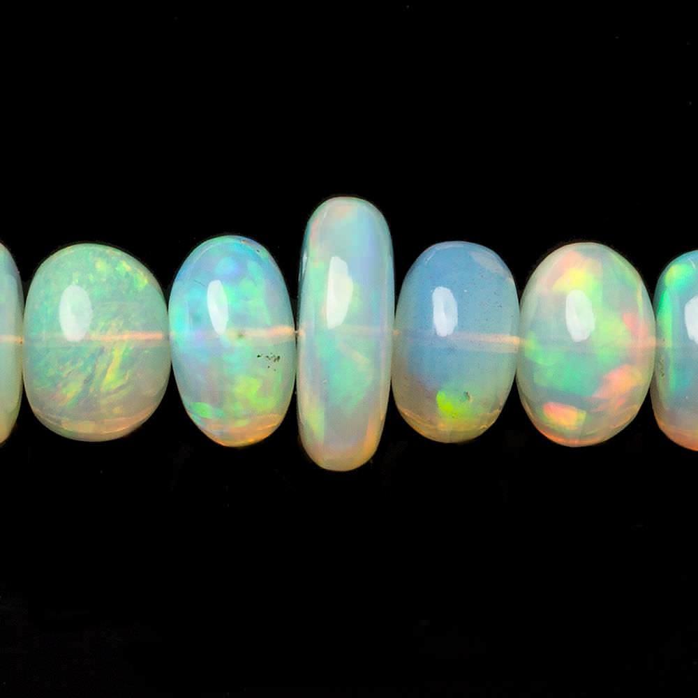 4.5-14mm Cream Ethiopian Opal Plain Rondelle beads 24 inch 131 pieces (ONLINE ORDER ONLY)
