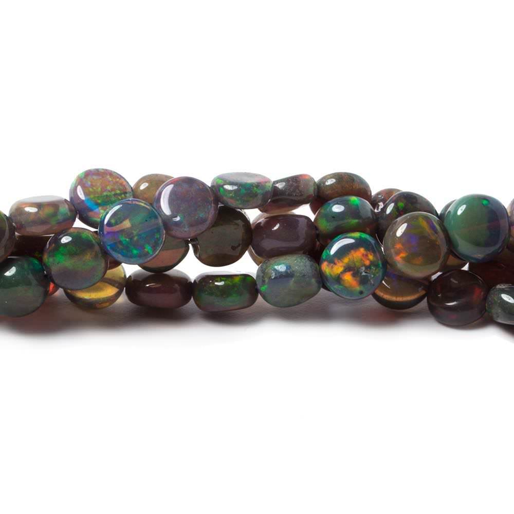 4.5-5mm Blue Ethiopian Opal Plain Coin Beads 18 inch 90 pieces AA (ONLINE ORDER ONLY)