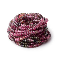 4.5-5mm Multi Color Tourmaline Faceted Rondelle Beads 19 inch 160 pieces AAA