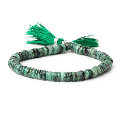 4.5-6.5mm Brazilian Emerald Faceted Heishi Beads 8 inch 100 pieces (ONLINE ORDER ONLY)