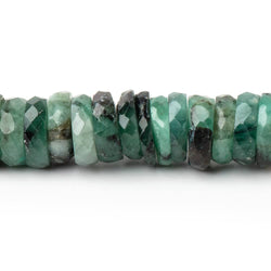 4.5-6.5mm Brazilian Emerald Faceted Heishi Beads 8 inch 100 pieces (ONLINE ORDER ONLY)