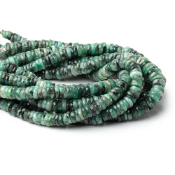 4.5-6.5mm Brazilian Emerald Faceted Heishi Beads 8 inch 100 pieces (ONLINE ORDER ONLY)