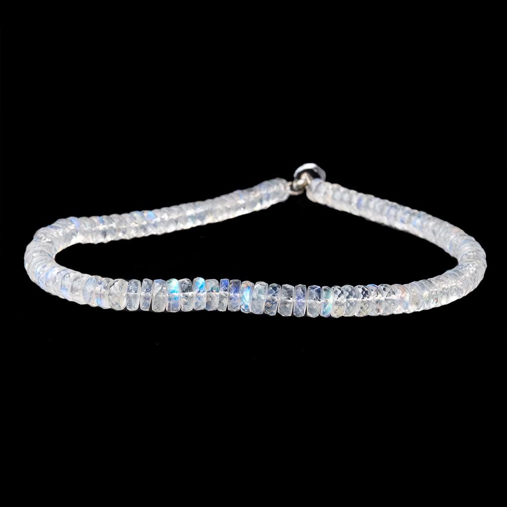 4.5-6mm Rainbow Moonstone Faceted Heishi Beads 10 inch 110 pieces AAA (ONLINE ORDER ONLY)