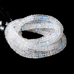 4.5-6mm Rainbow Moonstone Faceted Heishi Beads 10 inch 110 pieces AAA (ONLINE ORDER ONLY)