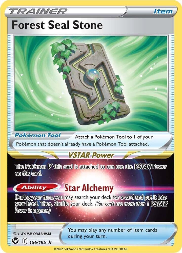 Forest Seal Stone (156/195) (Theme Deck Exclusive) [Sword & Shield: Silver Tempest] (Online Only)