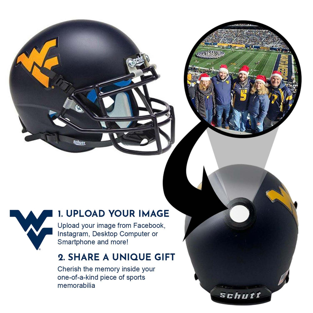 West Virginia Mountaineers College Football Collectible Mini Helmet - Picture Inside - FANZ Collectibles (Online Order Only) (ONLINE ORDER ONLY)