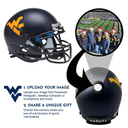 West Virginia Mountaineers College Football Collectible Mini Helmet - Picture Inside - FANZ Collectibles (Online Order Only) (ONLINE ORDER ONLY)