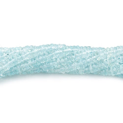 4.5mm Aquamarine Faceted Heishi Beads 15 inch 300 pieces AA (ONLINE ORDER ONLY)