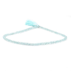 4.5mm Aquamarine Faceted Heishi Beads 15 inch 300 pieces AA (ONLINE ORDER ONLY)