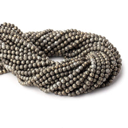 4.5mm Pyrite Faceted Rounds 13.5 inch 86 beads (ONLINE ORDER ONLY)