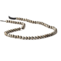 4.5mm Pyrite Faceted Rounds 13.5 inch 86 beads (ONLINE ORDER ONLY)