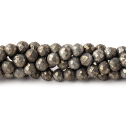 4.5mm Pyrite Faceted Rounds 13.5 inch 86 beads (ONLINE ORDER ONLY)