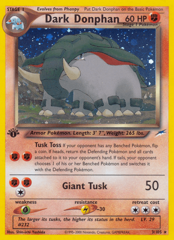 Dark Donphan (3/105) [Neo Destiny 1st Edition] (Online Only)