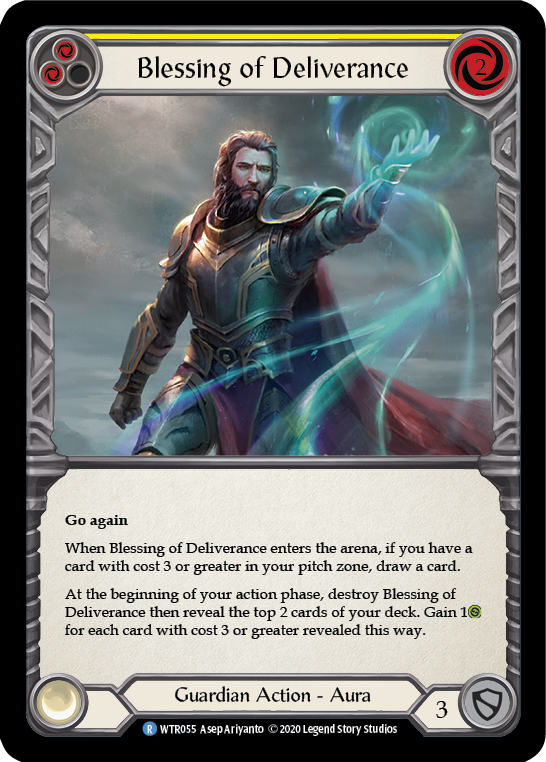 Blessing of Deliverance (Yellow) [U-WTR055] (Welcome to Rathe Unlimited)  Unlimited Rainbow Foil - Anime Imports LLC
