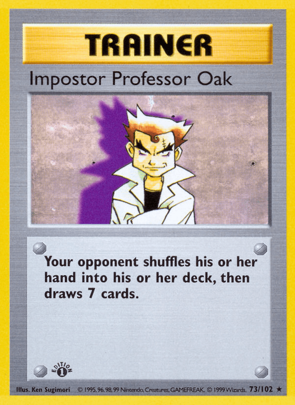Impostor Professor Oak (73/102) (Shadowless) [Base Set 1st Edition] (Online Only)
